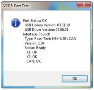 vcds usb interface not found