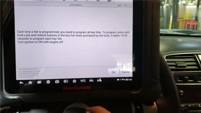 Program 2006 GM Saturn Vue SUV key with Autel MaxiSys Elite – OBDII
