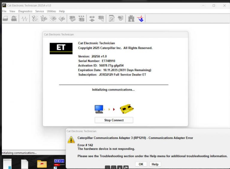 CAT Caterpillar ET 3 Communication Error#142 – OBDII.SHOP OFFICIAL BLOG