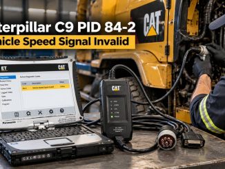 Caterpillar C9 PID 84-2 vehicle speed signal invalid diagnostic test