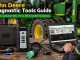 John Deere diagnostic tool setup with laptop and EDL interface for equipment troubleshooting