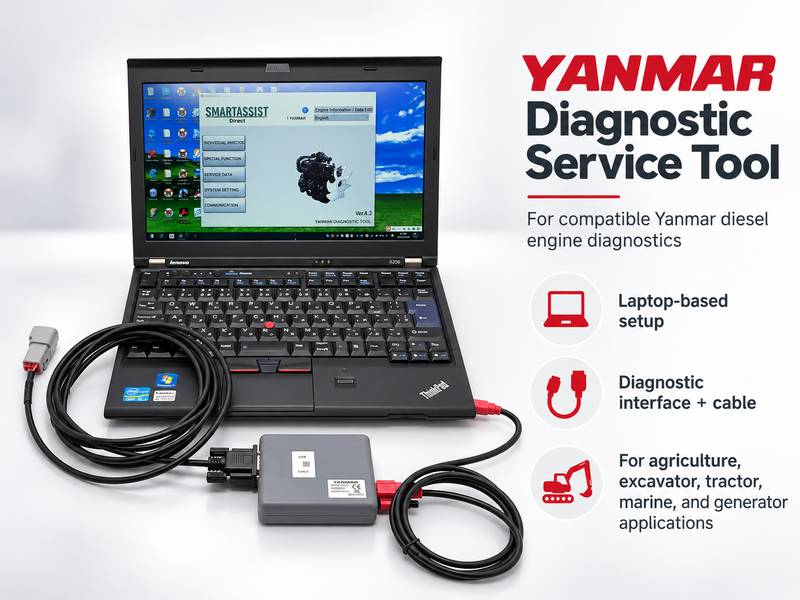 YANMAR Diagnostic Service Tool for compatible Yanmar engine diagnostics